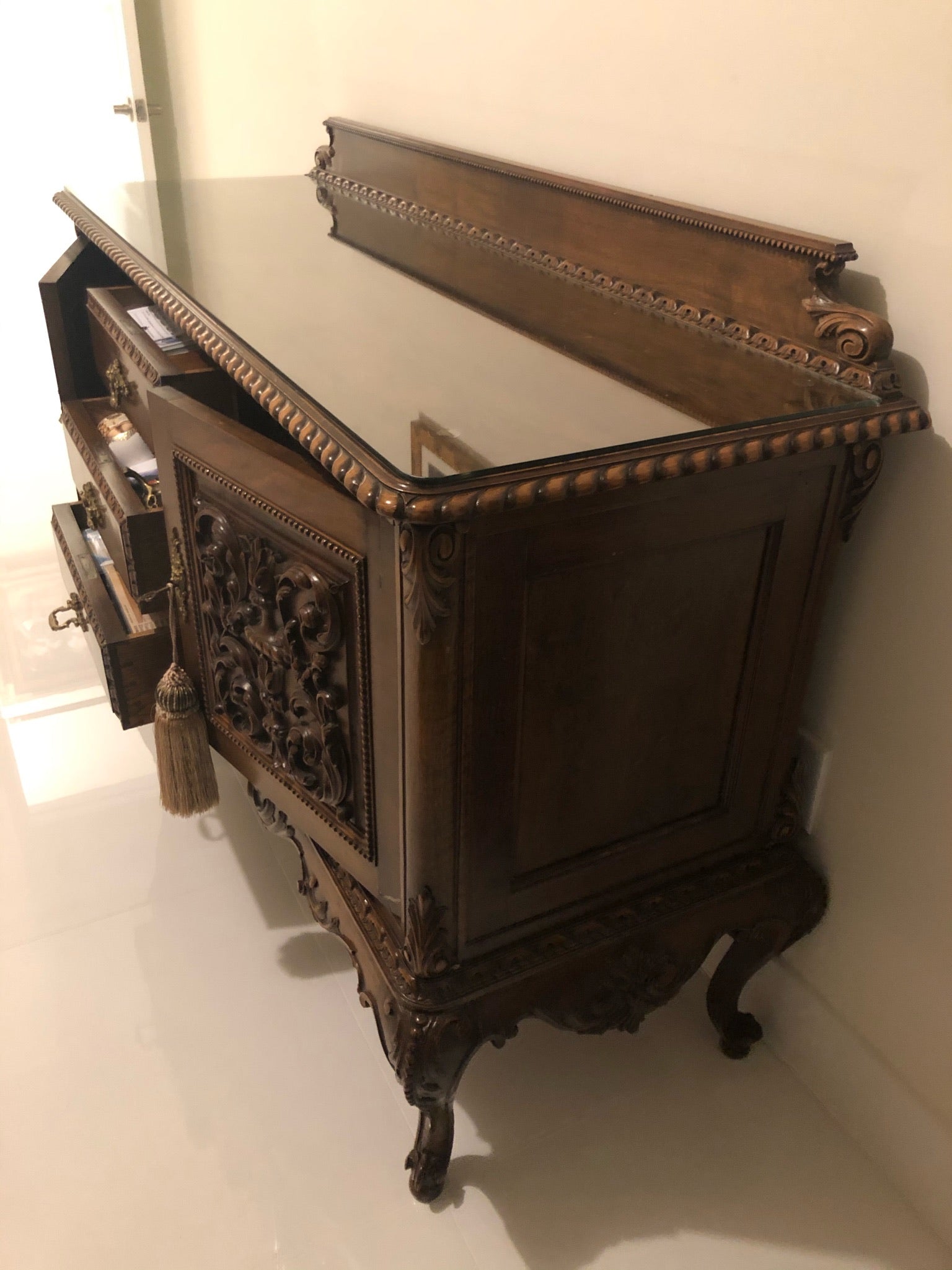 Antique solid wood buffet/sideboard