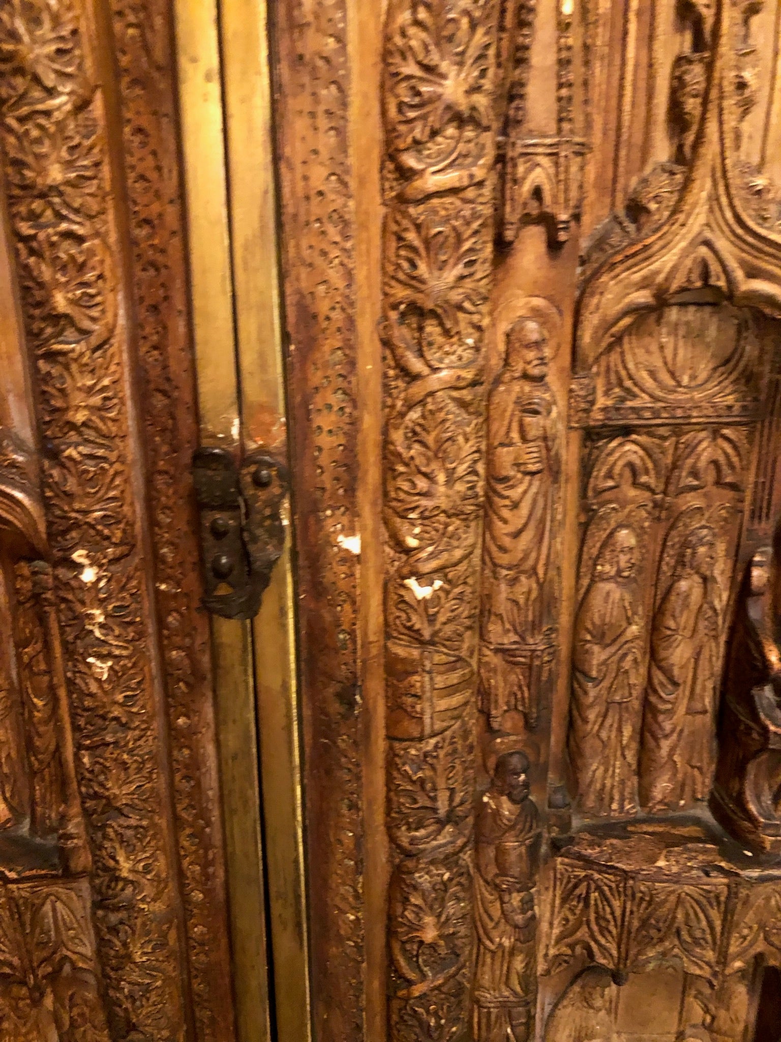 Bargueno Toledano - Carved Antique Secretaire Desk