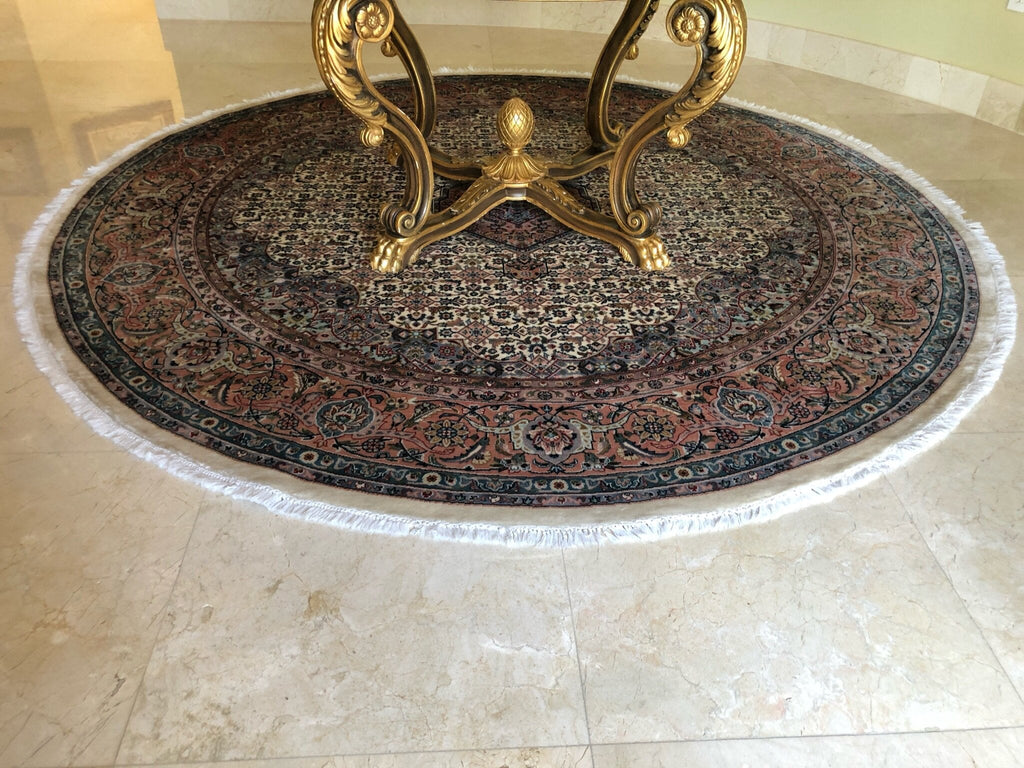 Round Oriental Area Rug 8’