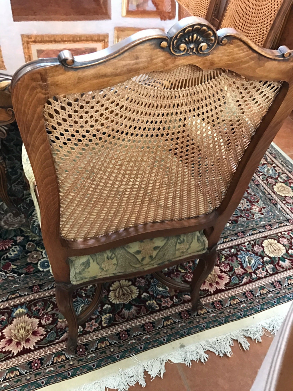 Traditional Lacquered Italian Dining Table Set