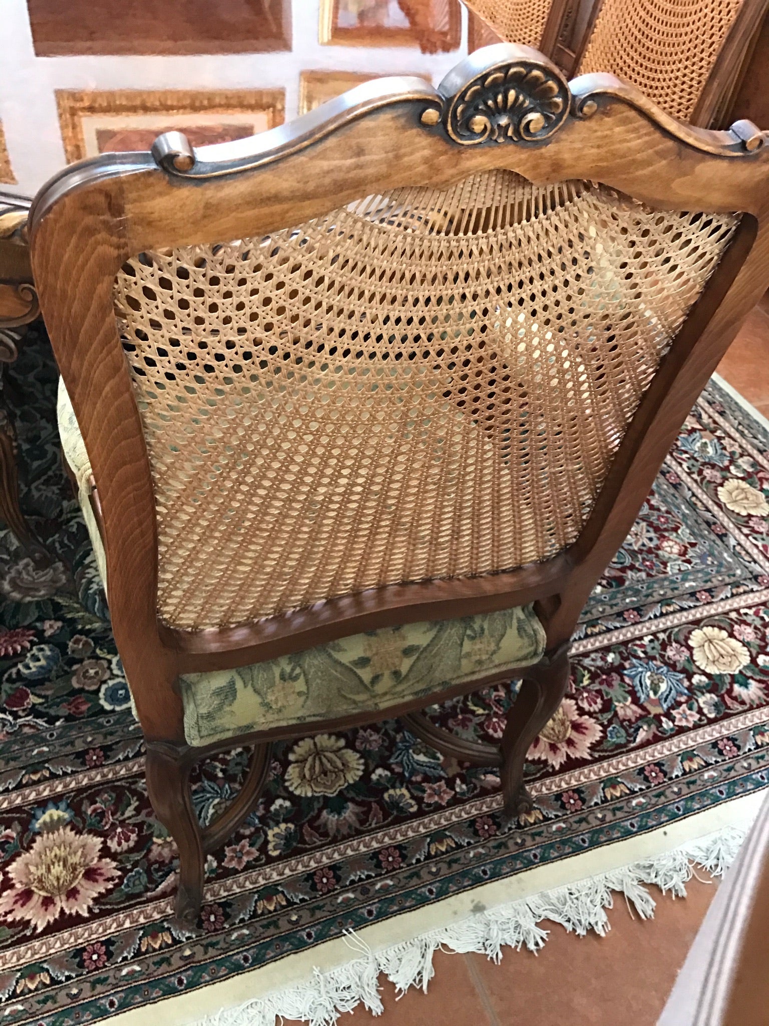 Traditional Lacquered Italian Dining Table Set