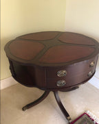 Antique Traditional Mahogany Drum Table
