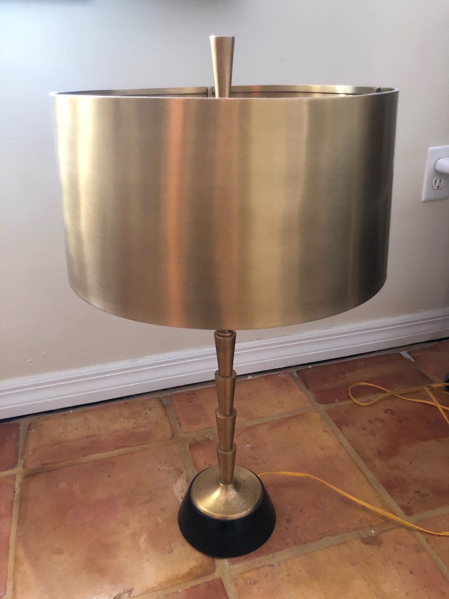 Global Views Brass Table Lamp with Brass Shade