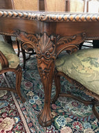 Traditional Lacquered Italian Dining Table Set