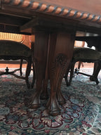 Traditional Lacquered Italian Dining Table Set