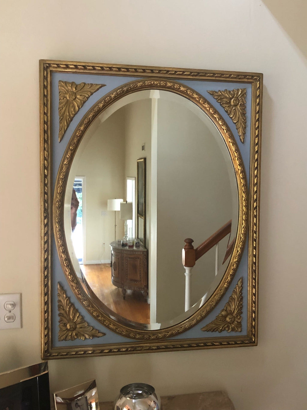 Parisian Blue and Gold Mirror