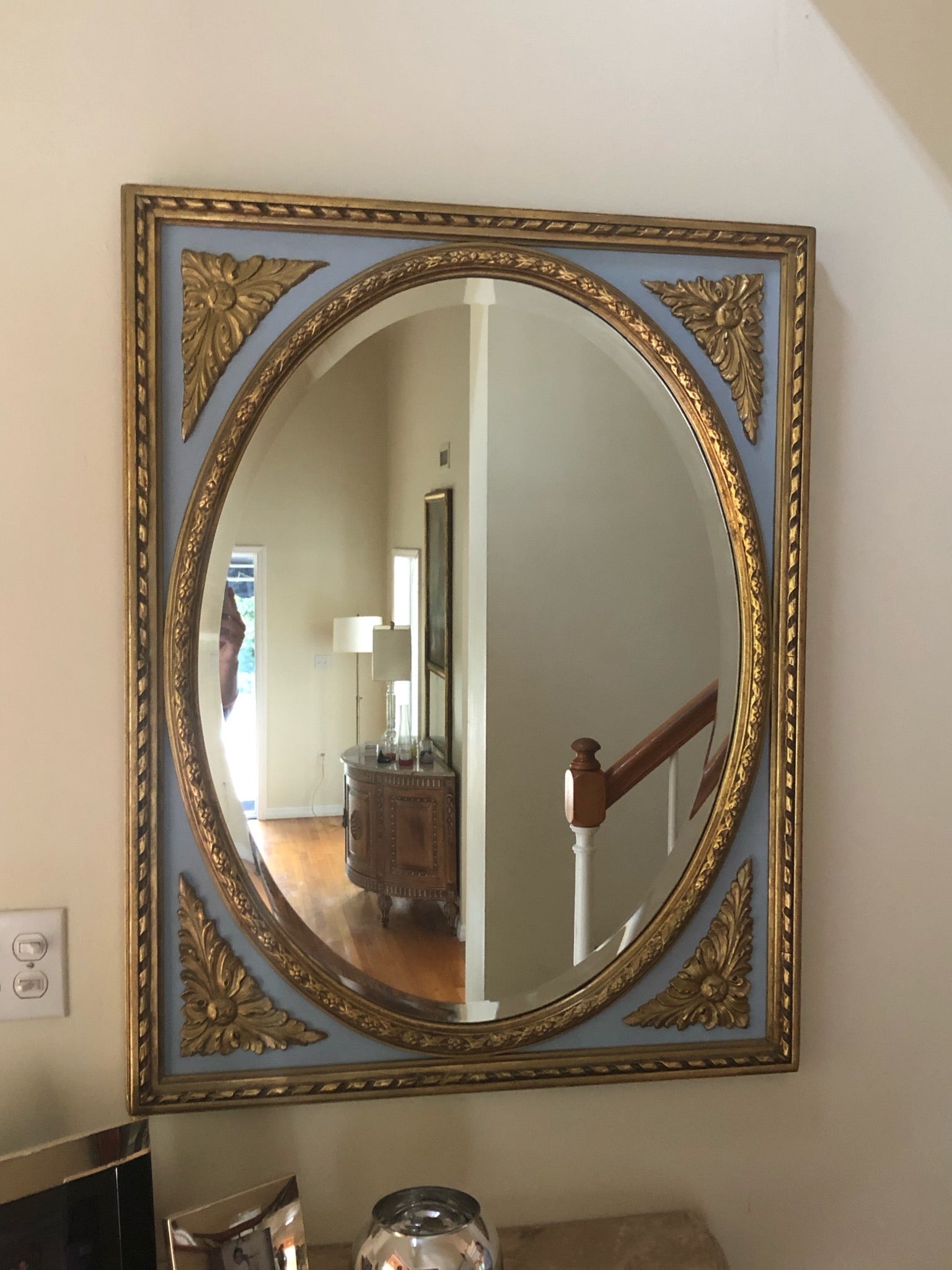 Parisian Blue and Gold Mirror
