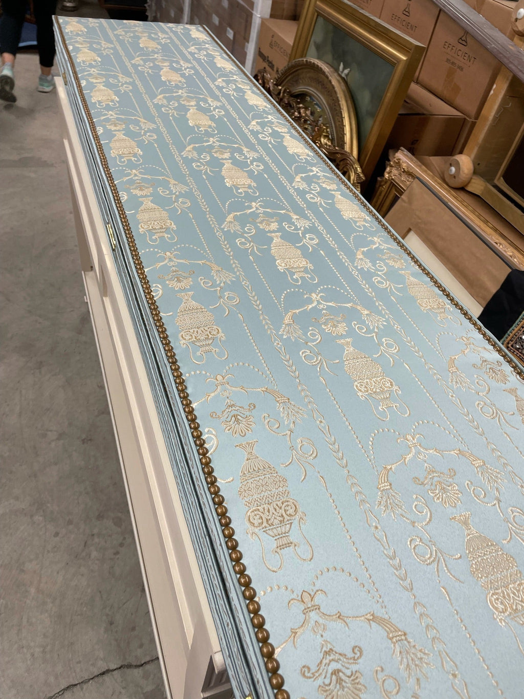 Parisian Blue Tapestry Room Divider
