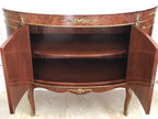 Antique Louis XV Demi Lune Marble Top Credenza
