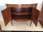 Antique Louis XV Demi Lune Marble Top Credenza