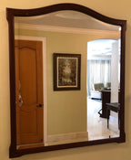 Portuguese Mahogany Framed Mirror - Hangs Vertically