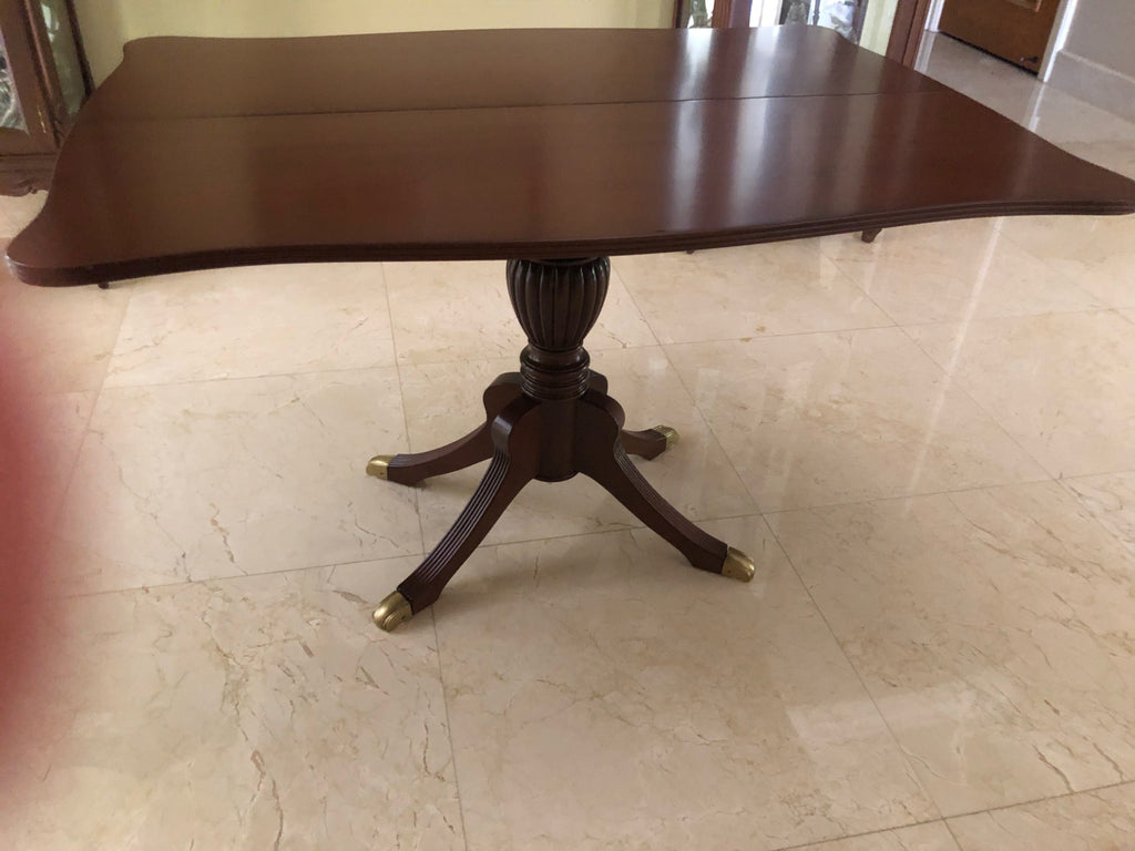 Duncan Phyfe Style Mahogany Fold Top Dining Table