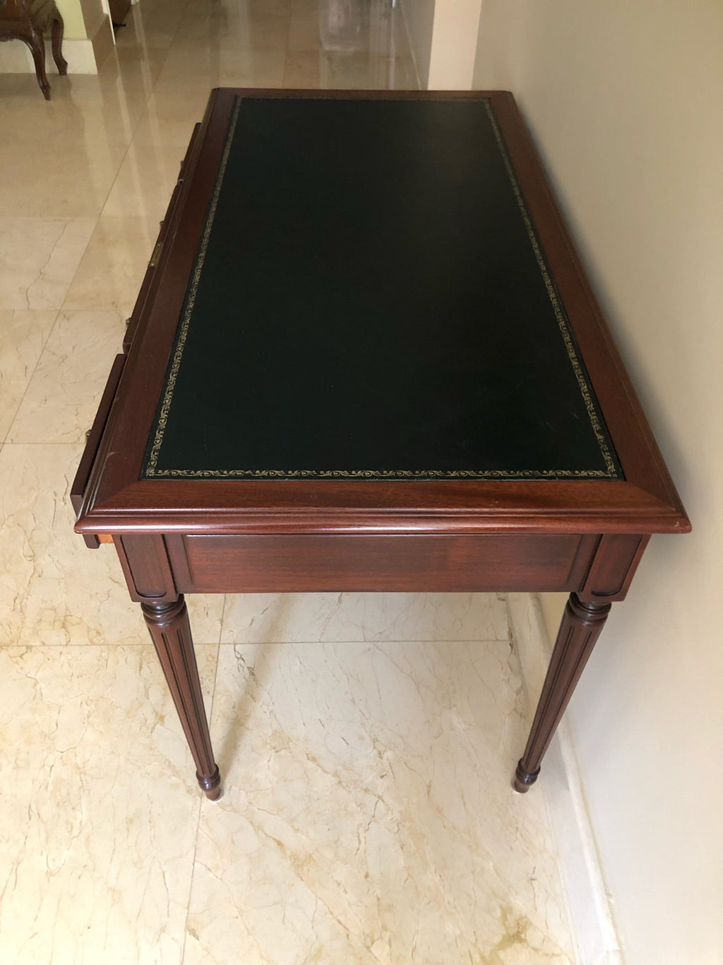 Antique English Regency Mahogany Leather Writing desk