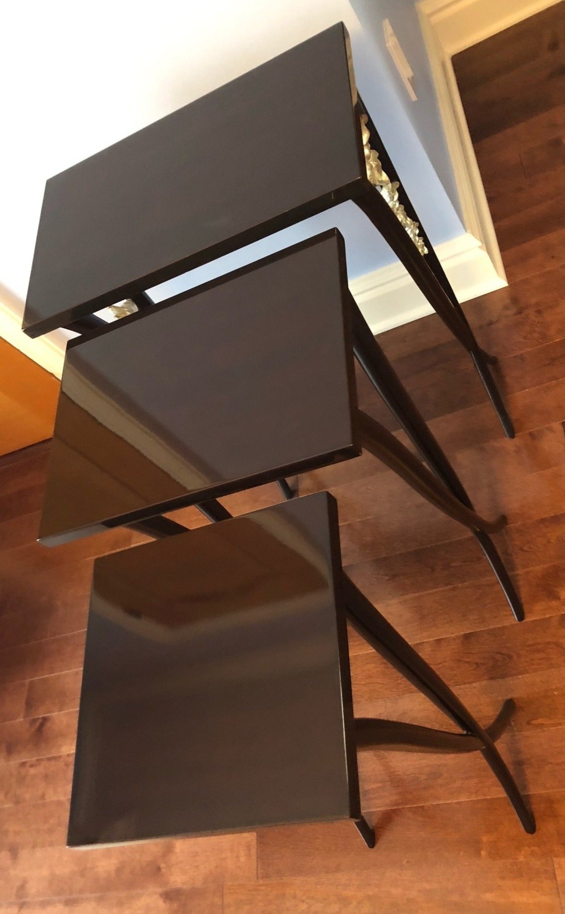 Christopher Guy Nesting Tables With Camelia Petal Detailing - Set of 3