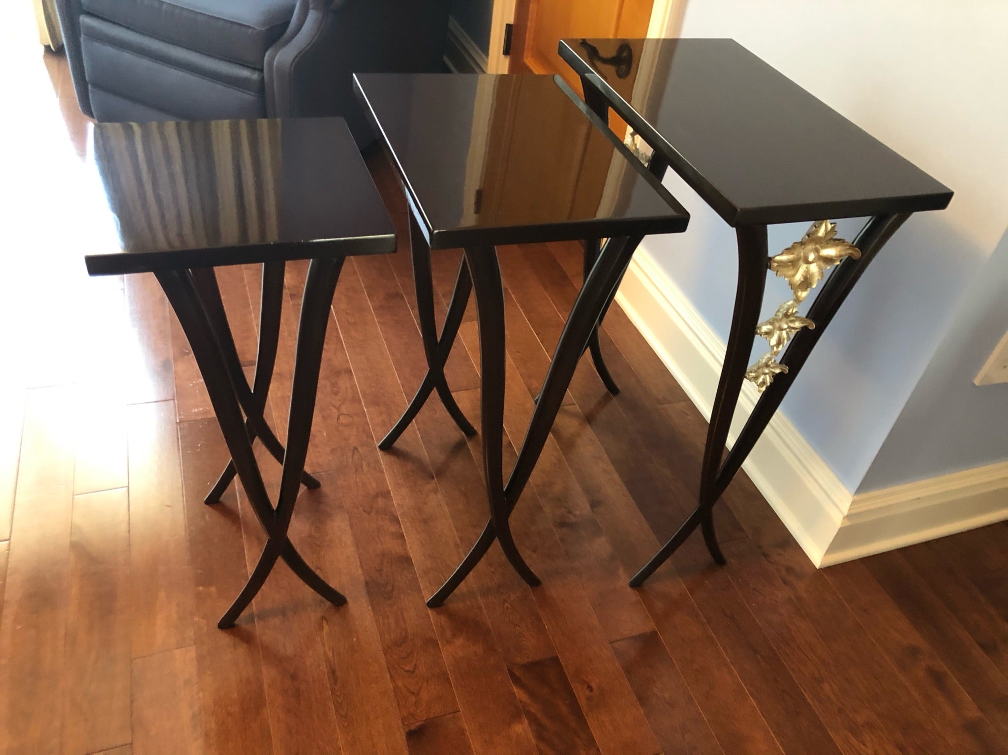 Christopher Guy Nesting Tables With Camelia Petal Detailing - Set of 3