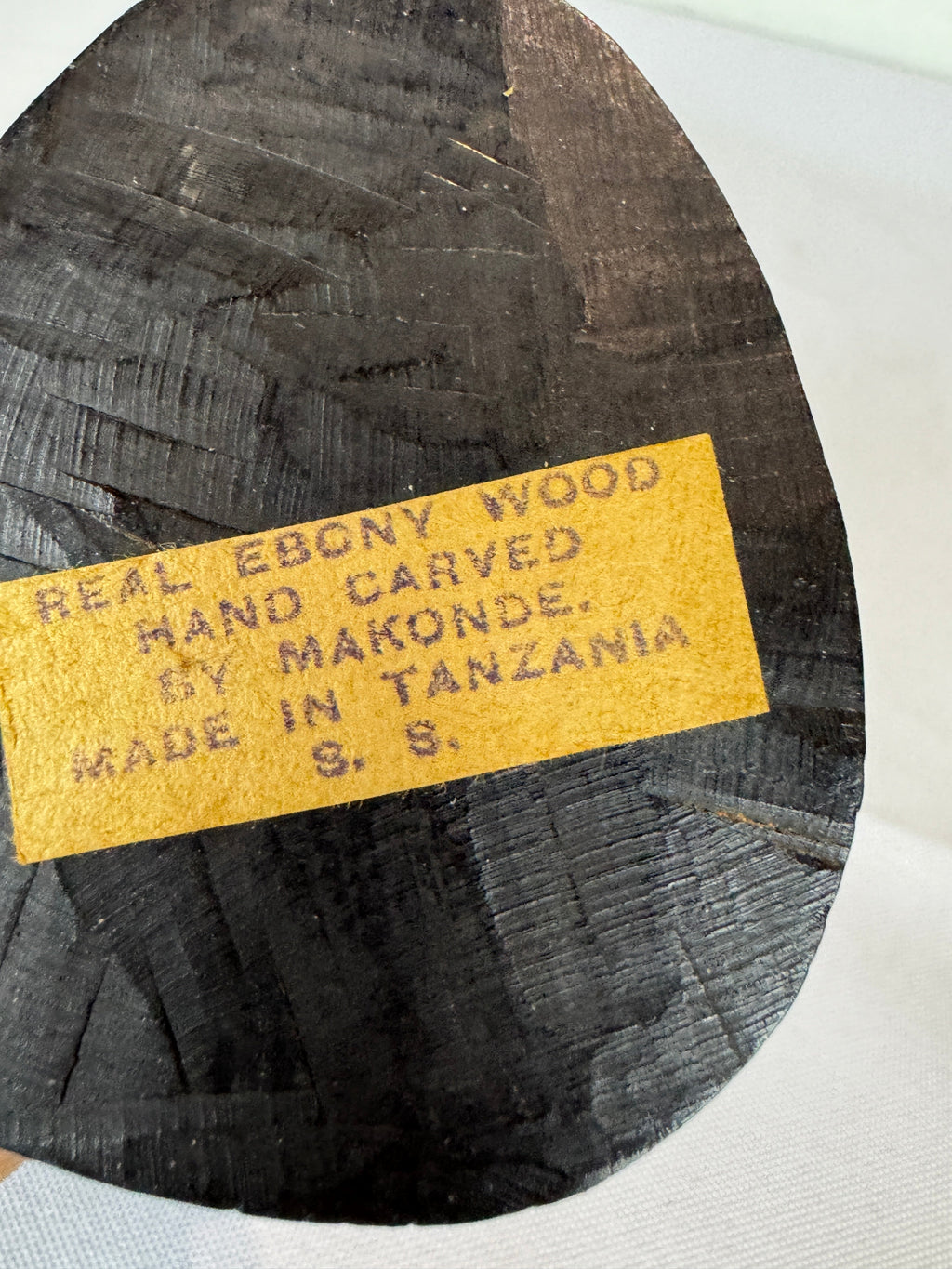 Mid Century Besmo African Tribal Bust Sculpture Carved in Ebony Wood Small Man & Woman - Sold as a Set of Two