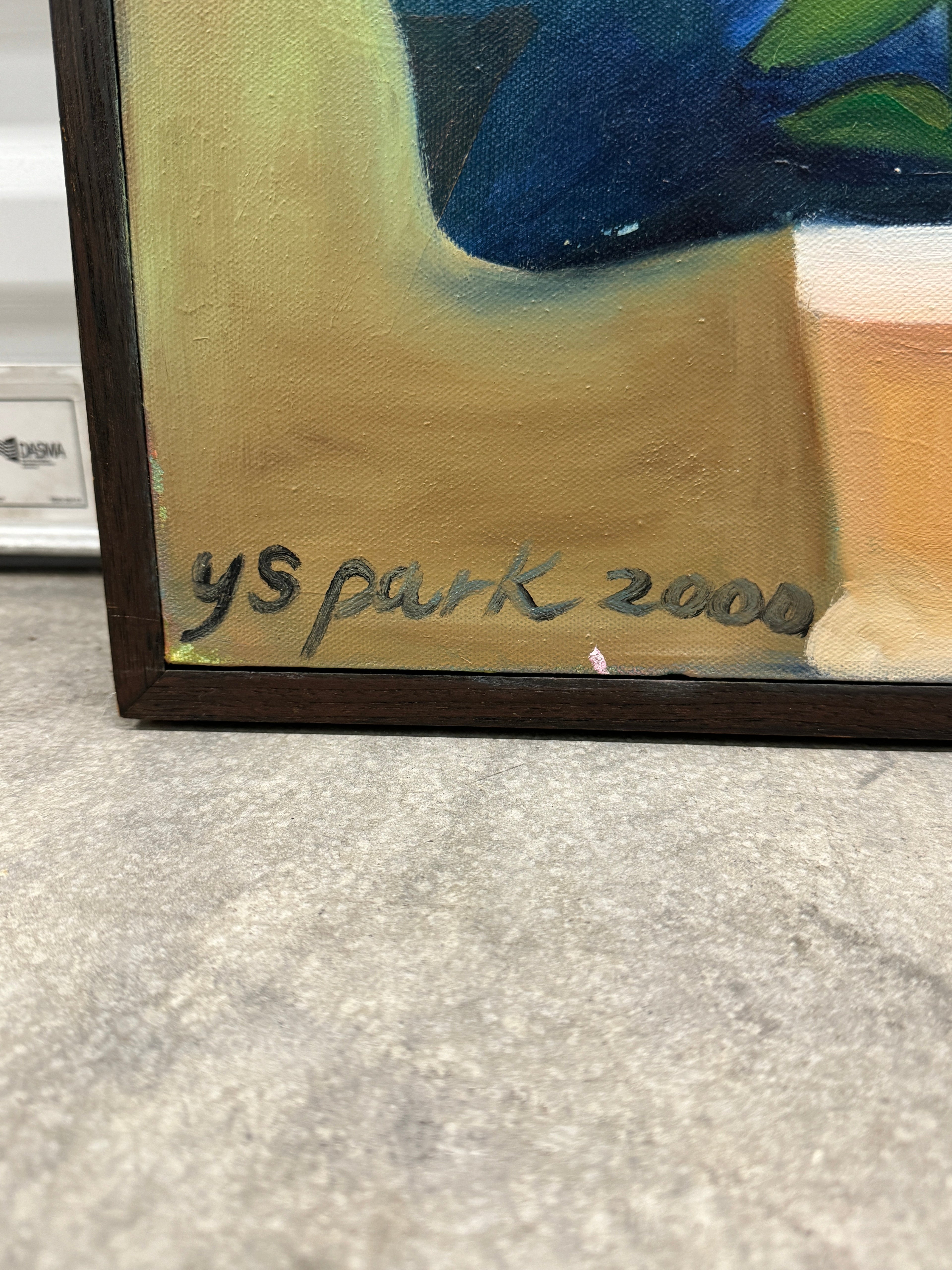 Mother with Children, Original Oil on Canvas by Youngsook Park, Singapore