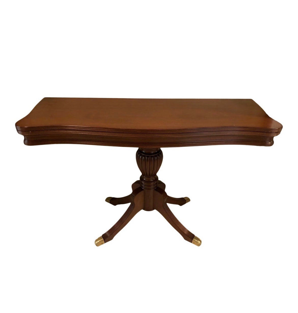 Duncan Phyfe Style Mahogany Fold Top Dining Table