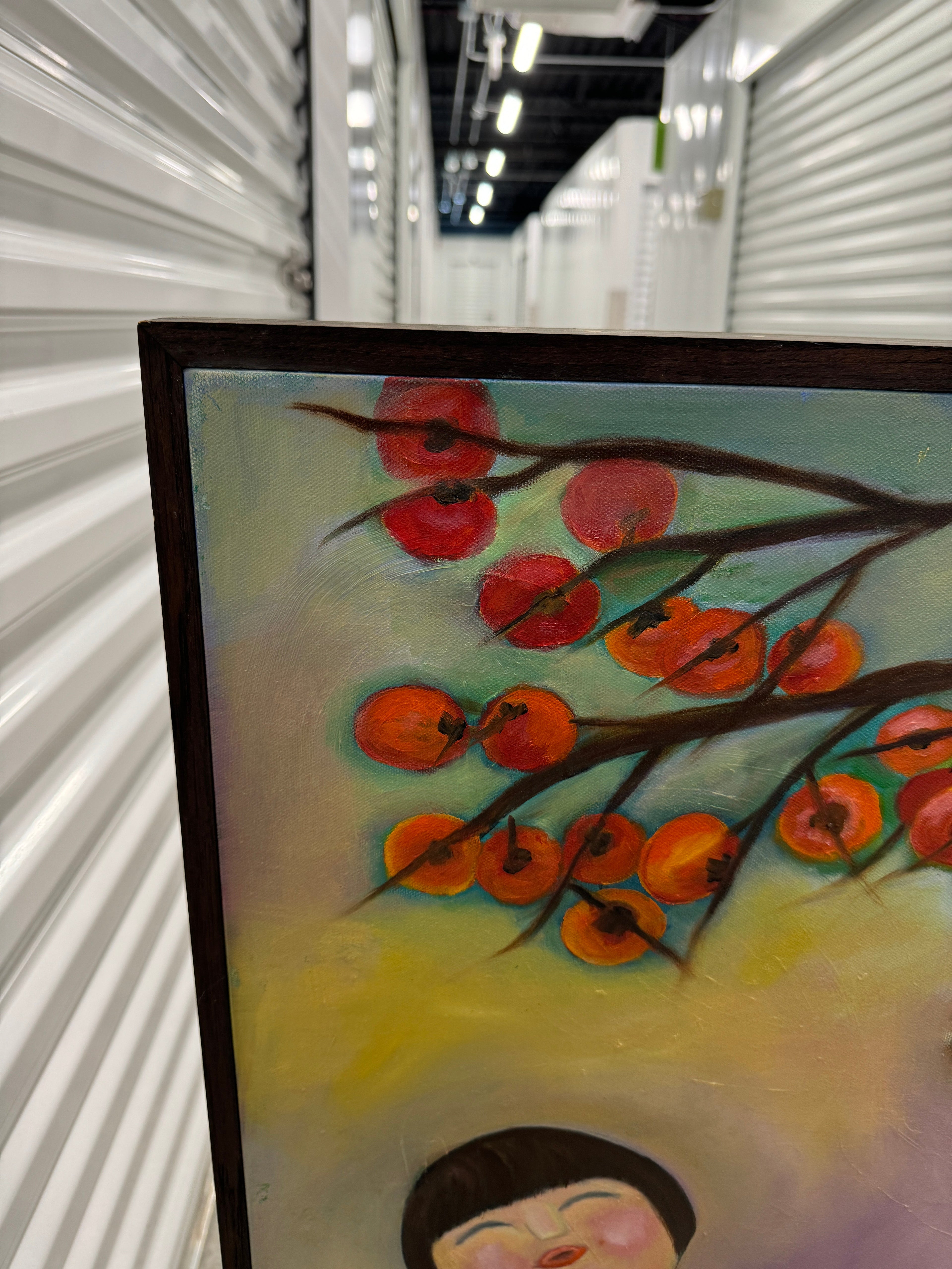 Mother with Children, Original Oil on Canvas by Youngsook Park, Singapore