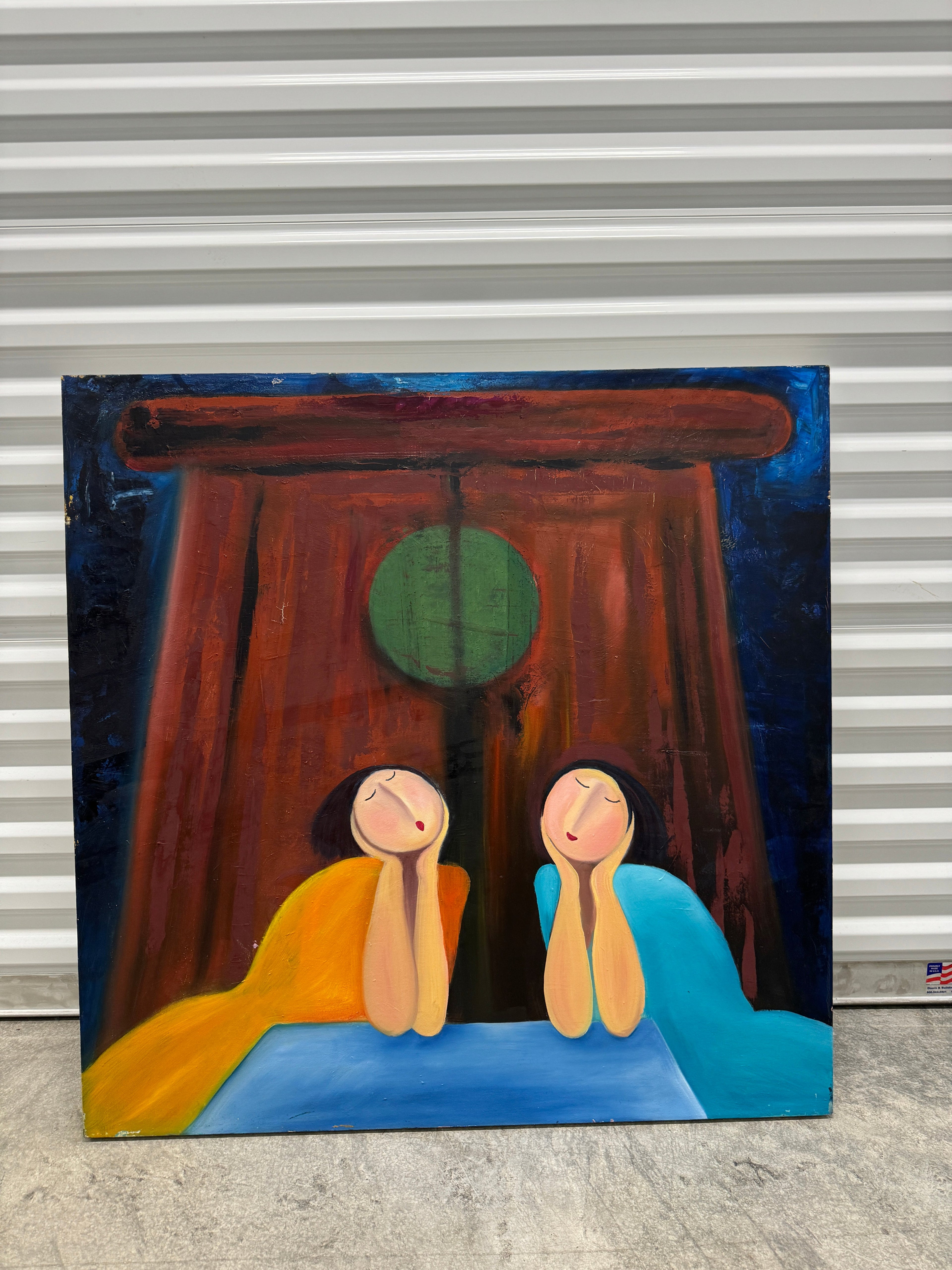 Daydreaming Girls Original, Unframed Oil on Canvas by Youngsook Park, Singapore