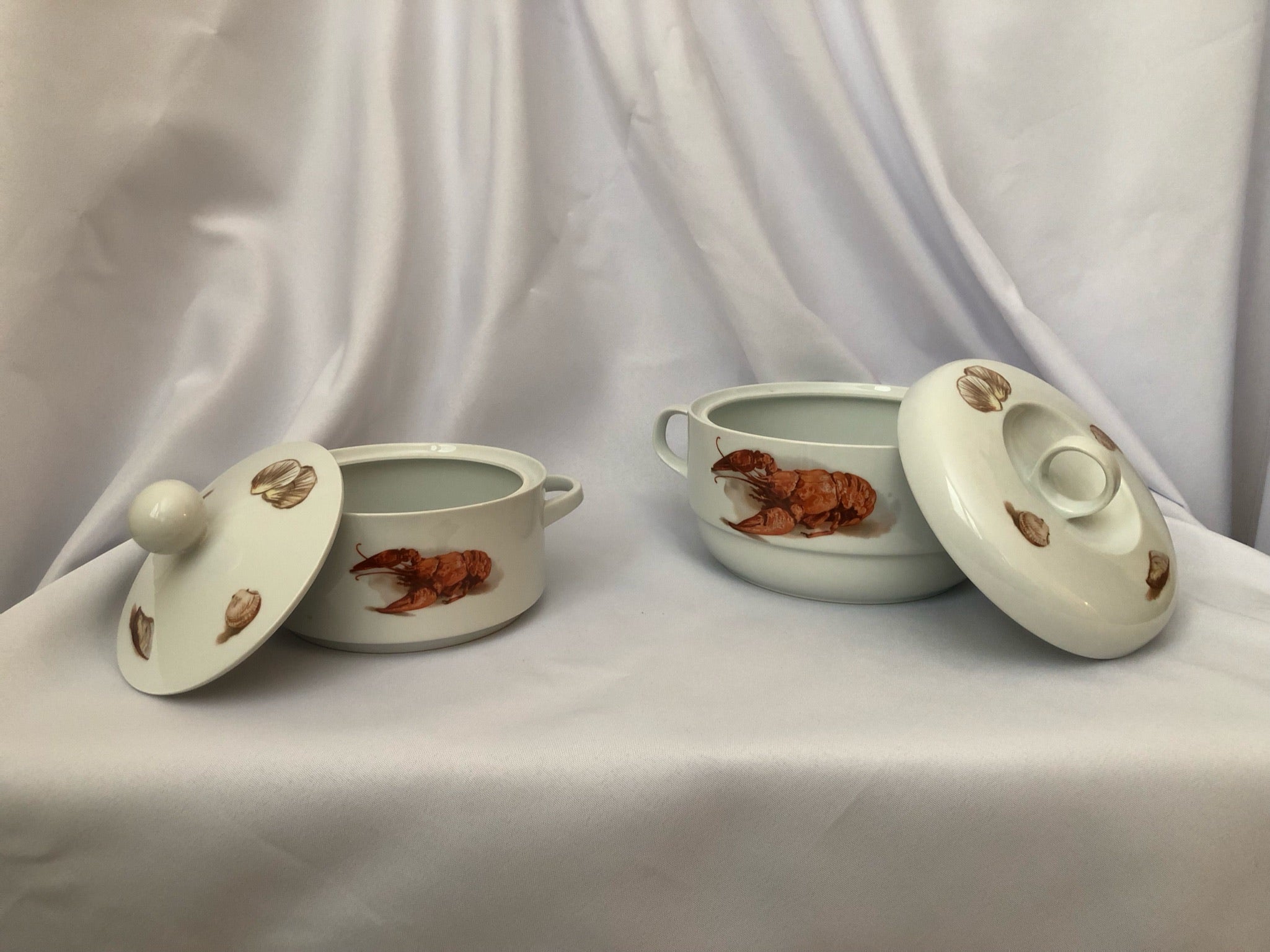 Vintage Kuba Bavarian Porcelain Lobster Dinnerware Set