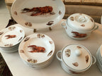 Vintage Kuba Bavarian Porcelain Lobster Dinnerware Set