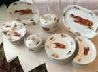 Vintage Kuba Bavarian Porcelain Lobster Dinnerware Set