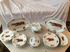 Vintage Kuba Bavarian Porcelain Lobster Dinnerware Set