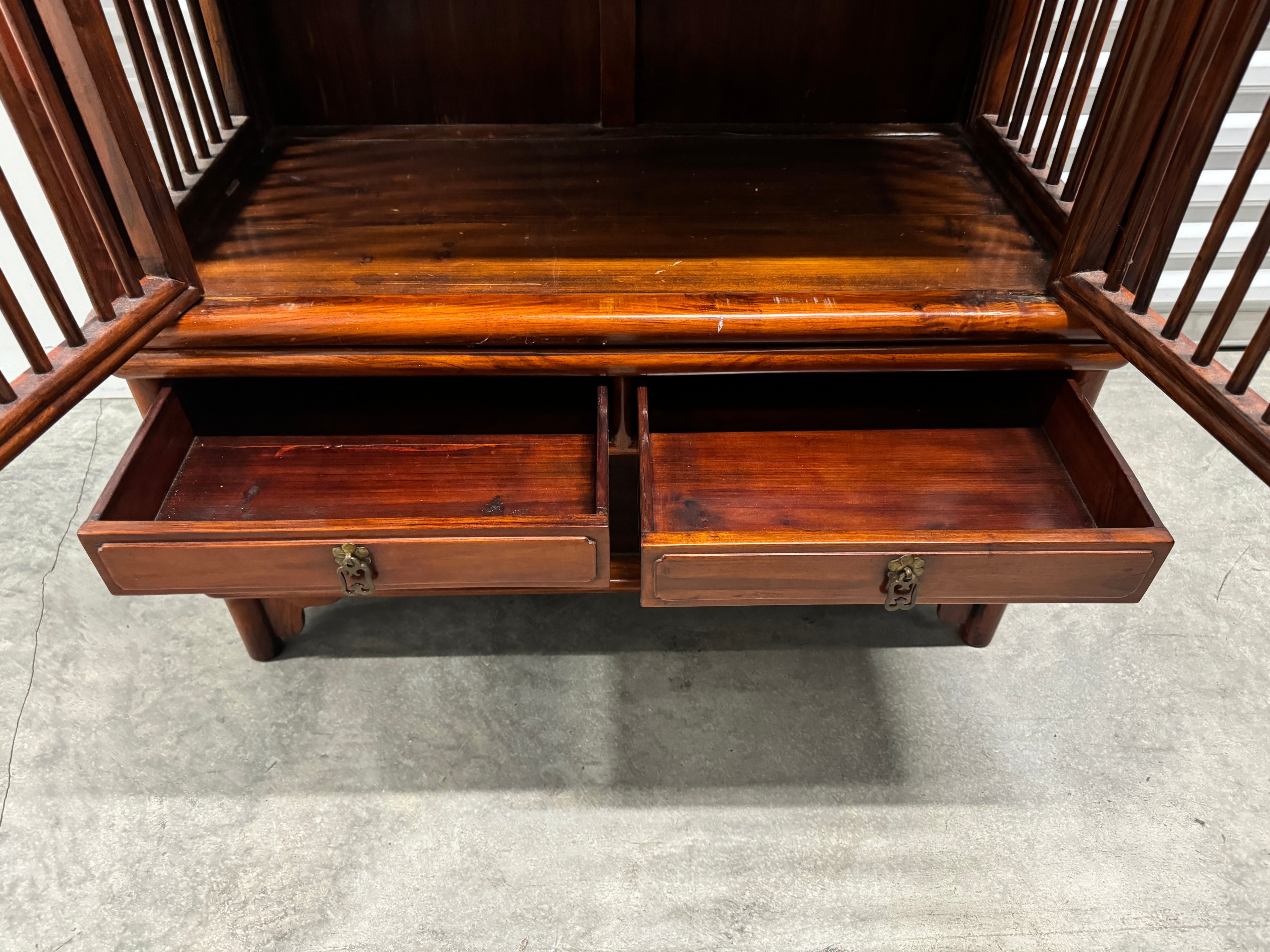 19th Century Chinese Lattice Chicken Coop Kitchen Cupboard Cabinet or Bookcase