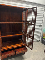 19th Century Chinese Lattice Chicken Coop Kitchen Cupboard Cabinet or Bookcase
