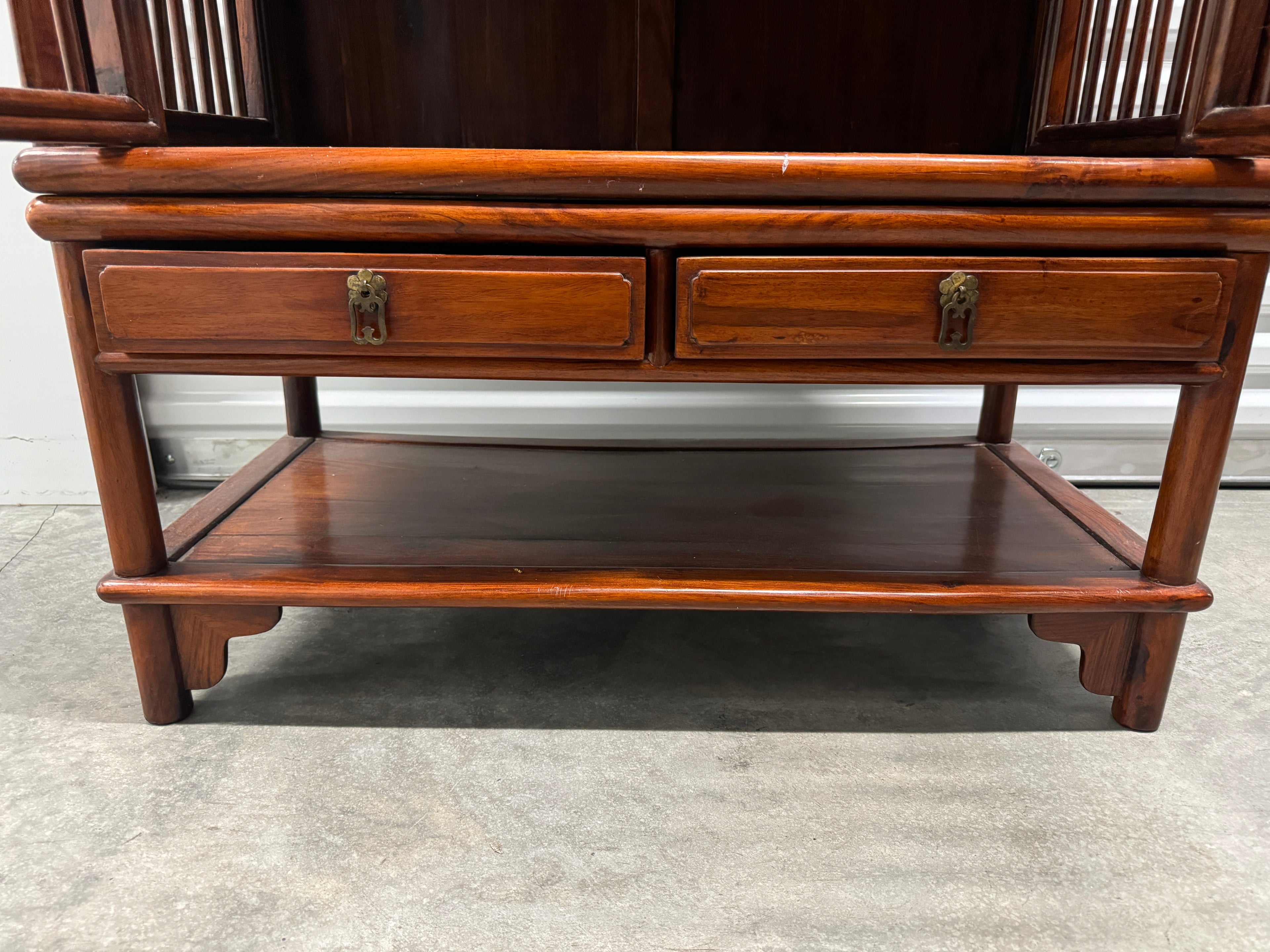 19th Century Chinese Lattice Chicken Coop Kitchen Cupboard Cabinet or Bookcase