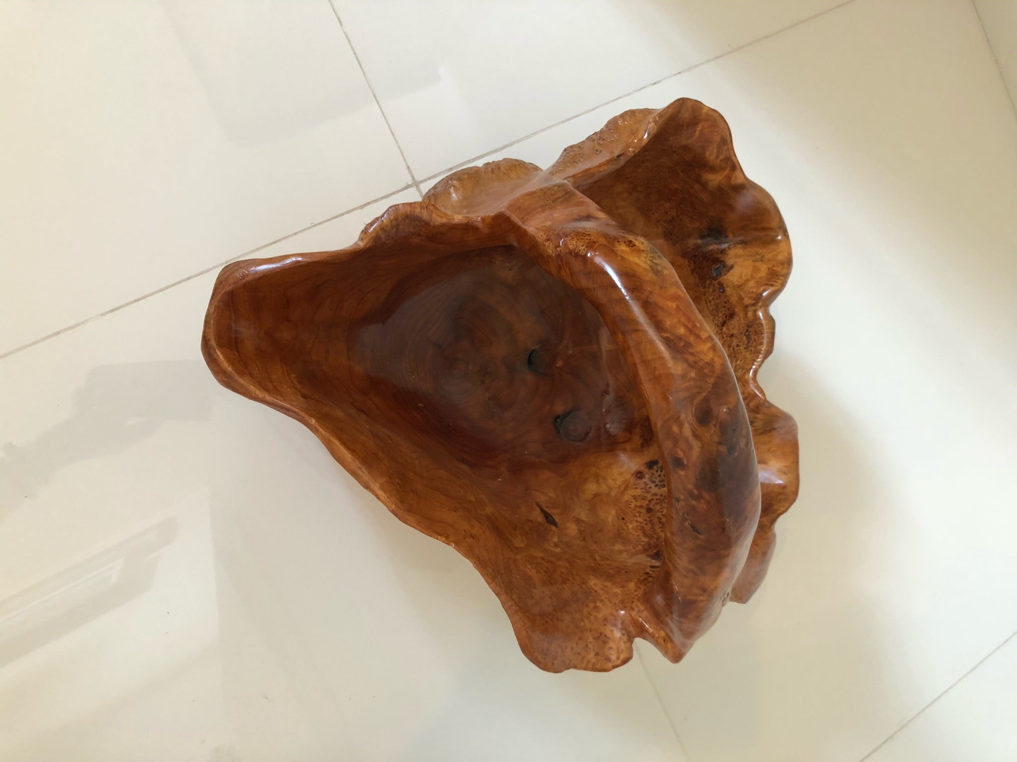 Vintage Hand Carved Wood Bowl/Basket