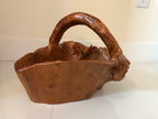 Vintage Hand Carved Wood Bowl/Basket