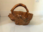 Vintage Hand Carved Wood Bowl/Basket