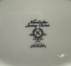 Noritake Ivory China - Model 7274 Ivory & Ebony, Made in Japan - 11 Place Settings - Sold as a Set