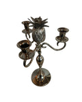 Vintage Silver Pewter Pineapple Candelabra