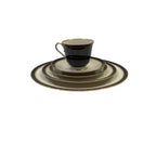 Noritake Ivory China - Model 7274 Ivory & Ebony, Made in Japan - 11 Place Settings - Sold as a Set