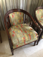1960s Retro Vintage Barrel Chairs - a pair