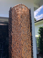 Rattan Coastal/Boho Chic/Tropical Decorative Floor Lamp