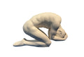 Fine Porcelain - Male Nude Sculpture - Child's Pose