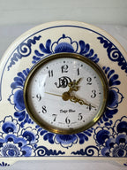 Delft Dial Clock - Blue & White Clock for Mantelpiece or Shelf