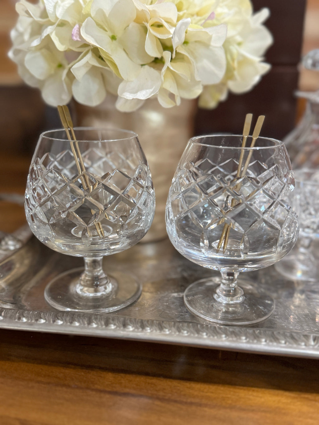 Vintage Cartier Tudor Crystal Decanter Set