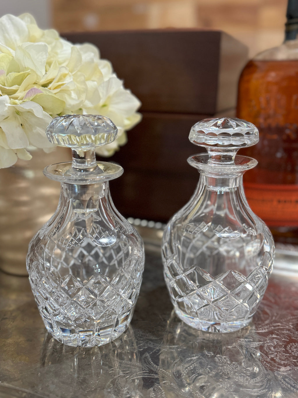 Vintage Cartier Tudor Crystal Decanter Set