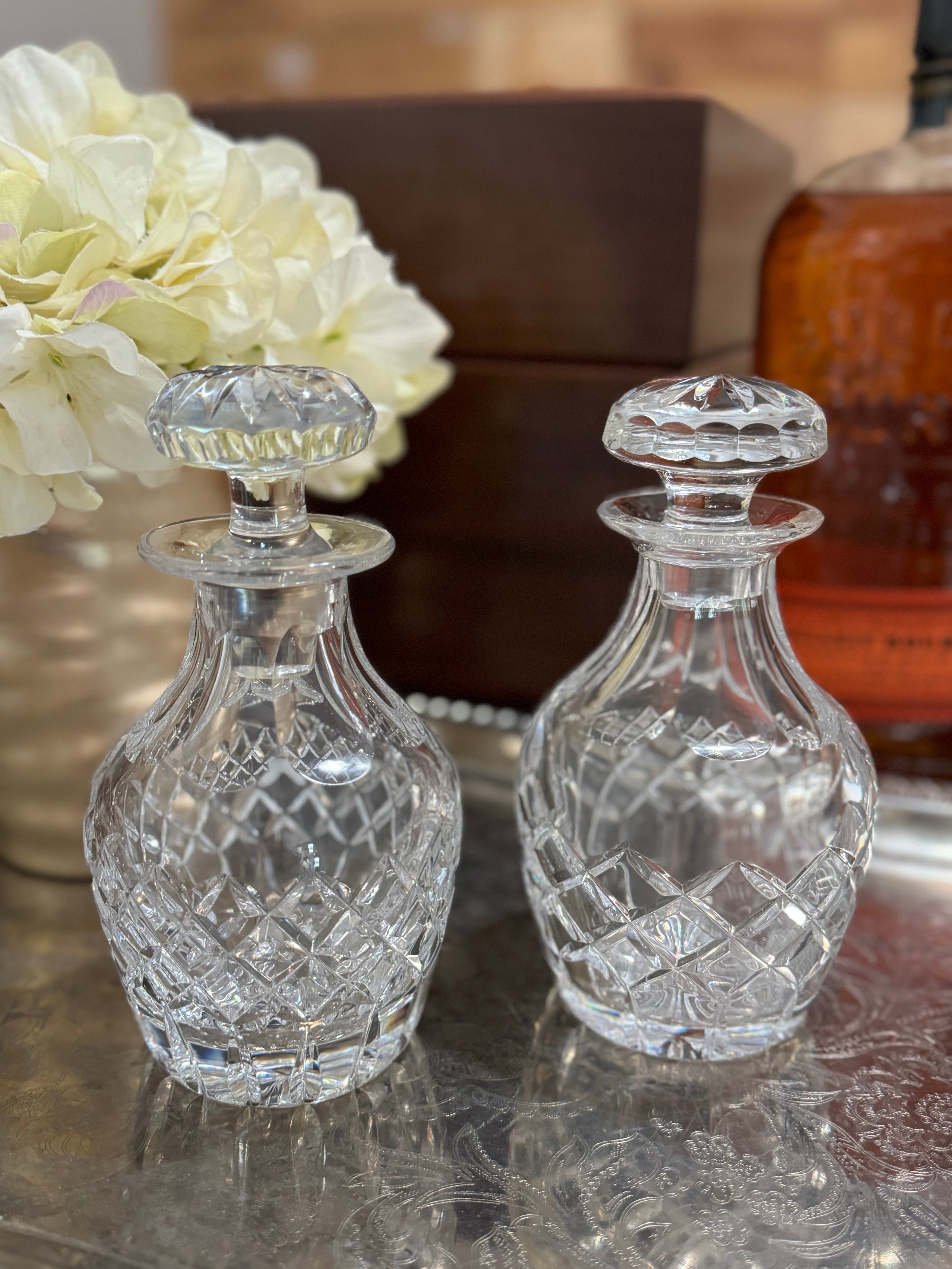 Vintage Cartier Tudor Crystal Decanter Set