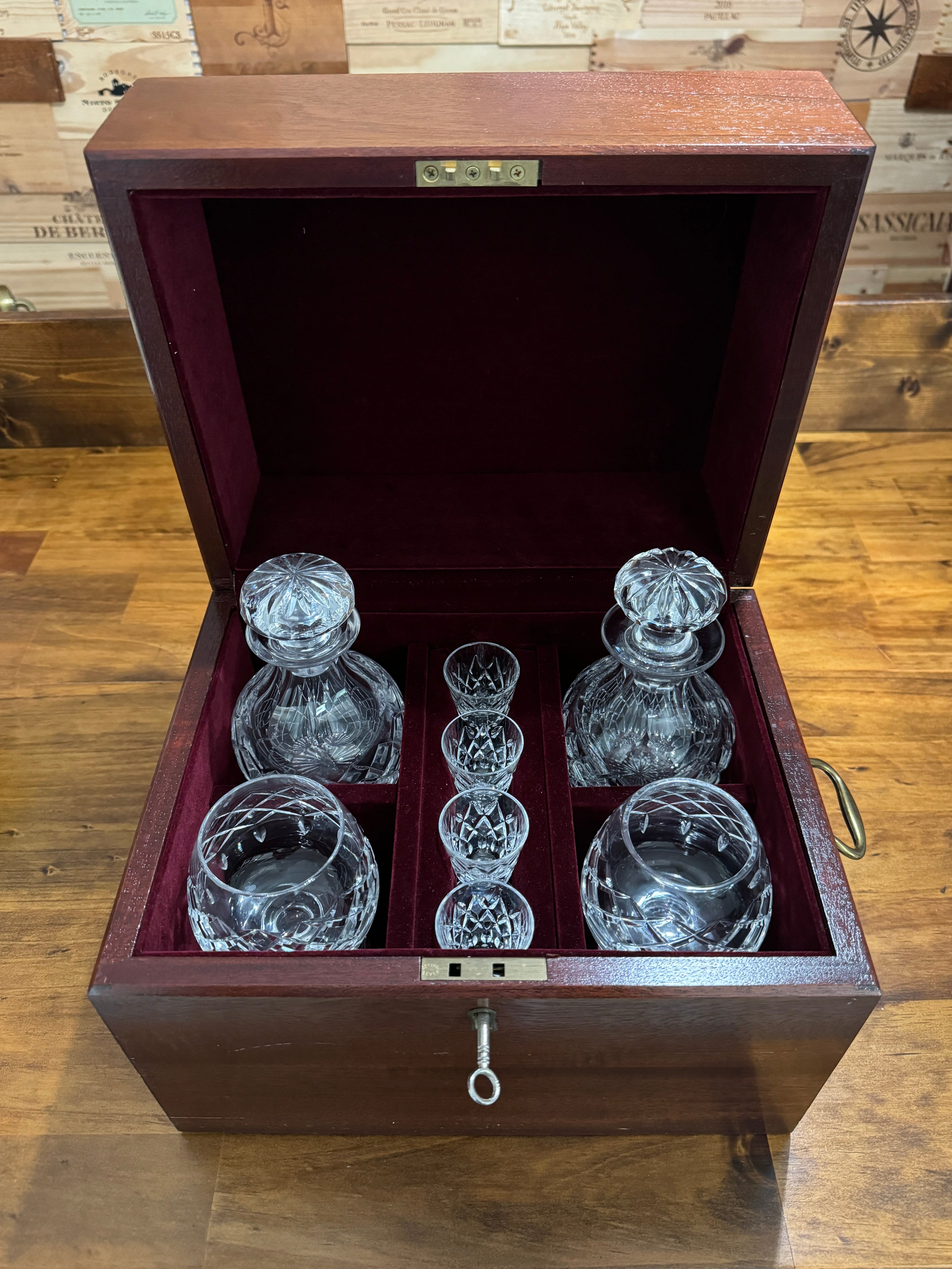 Vintage Cartier Tudor Crystal Decanter Set
