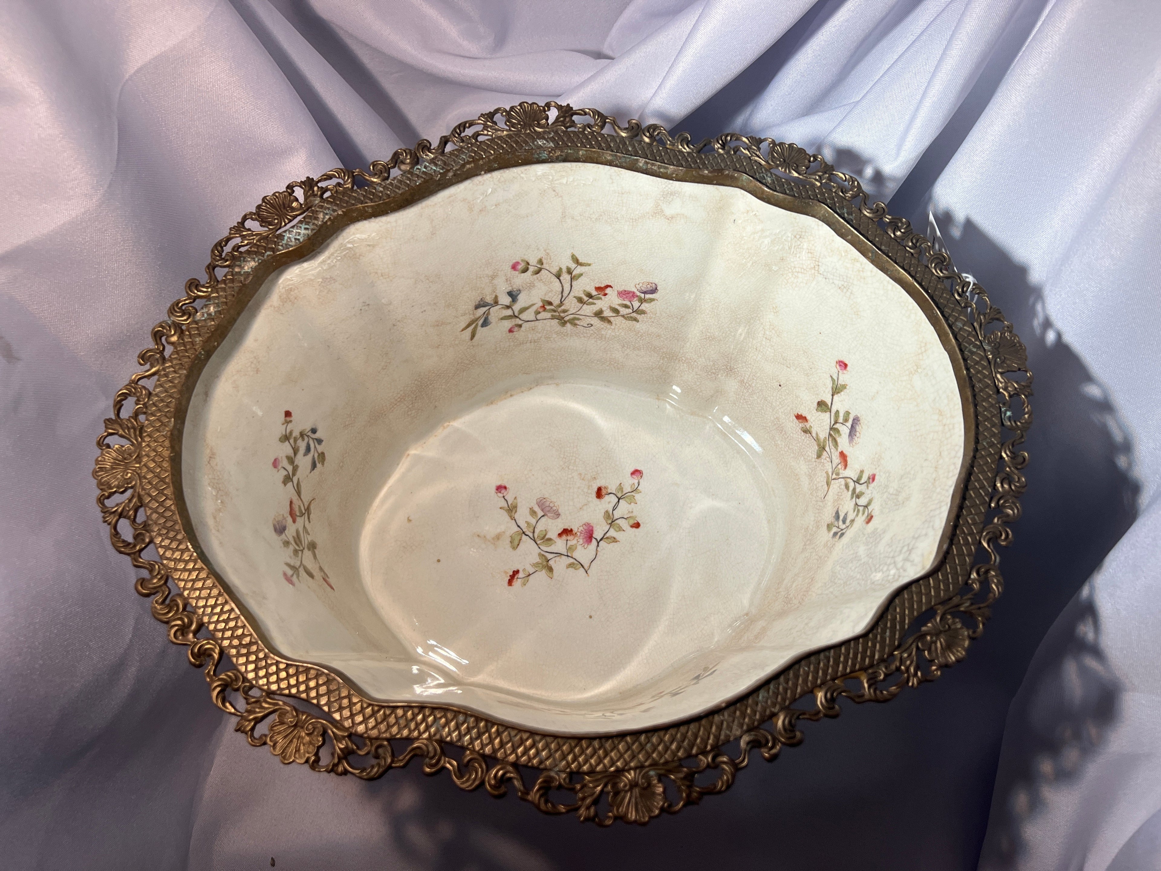 Vintage William Lowe 1895 Large Porcelain Planter