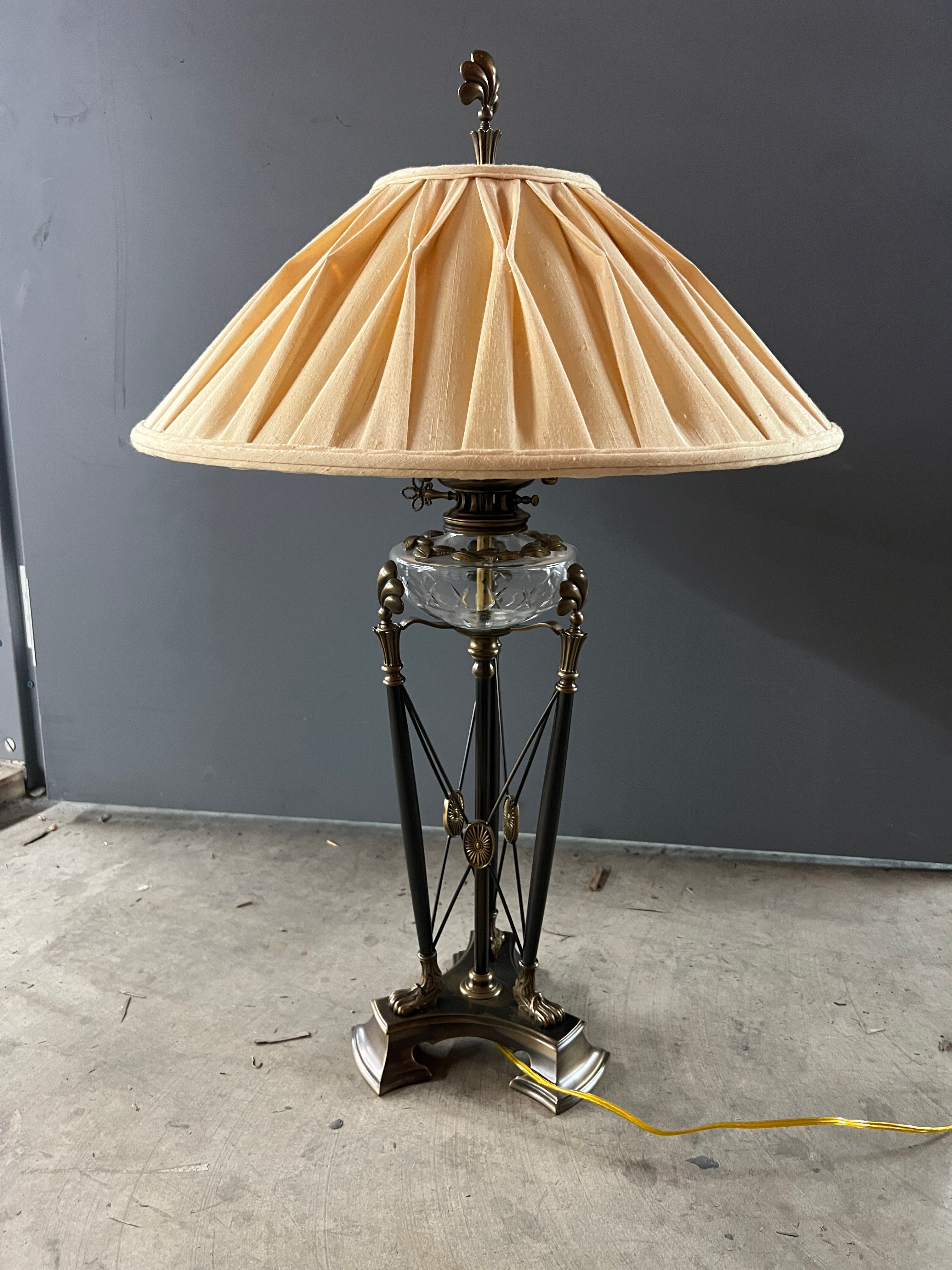 Vintage Lamp with Glass Bowl