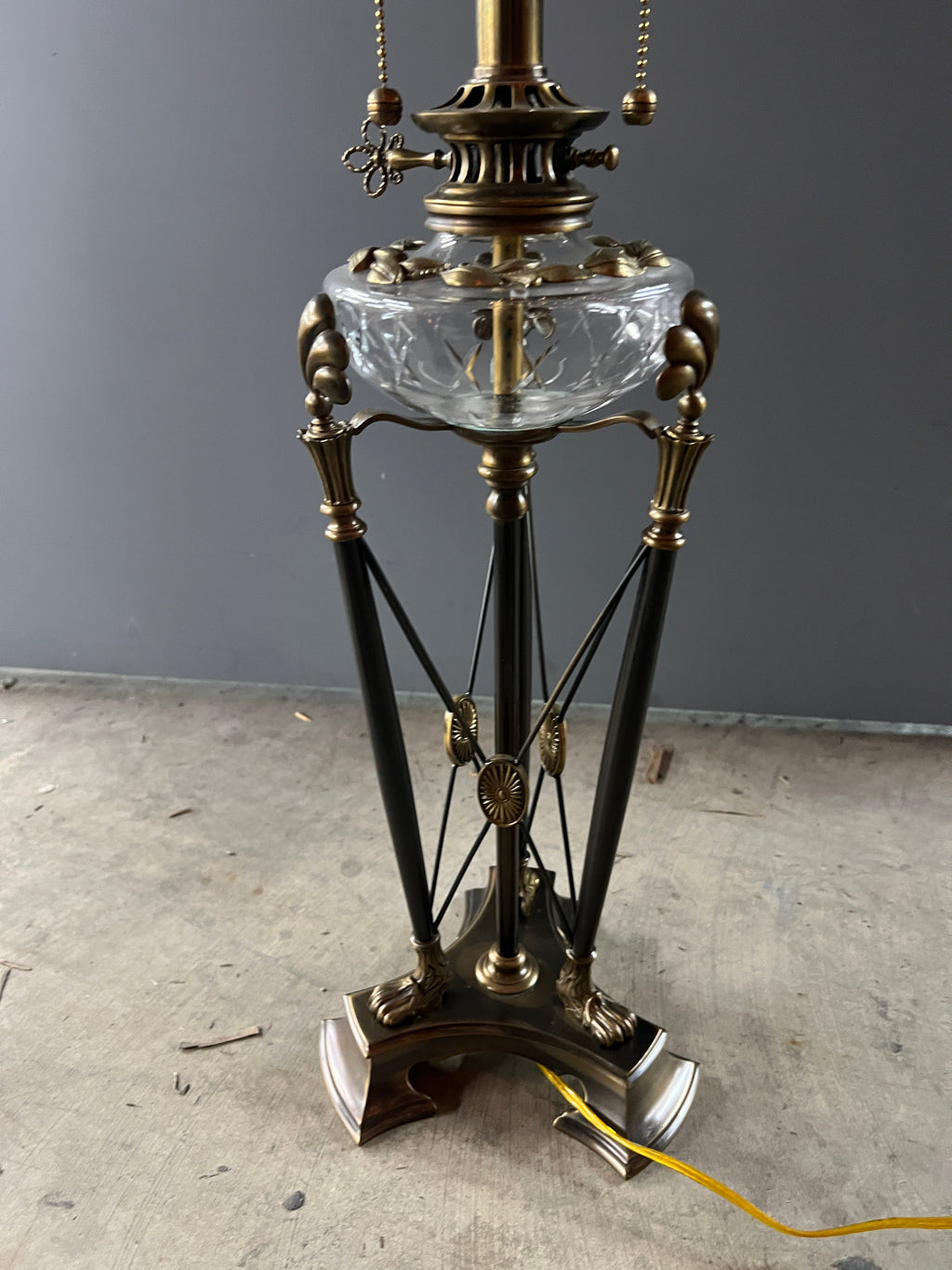 Vintage Lamp with Glass Bowl