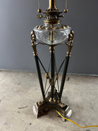 Vintage Lamp with Glass Bowl