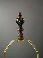 Vintage Ceramic & Bronze Lamp with Shade